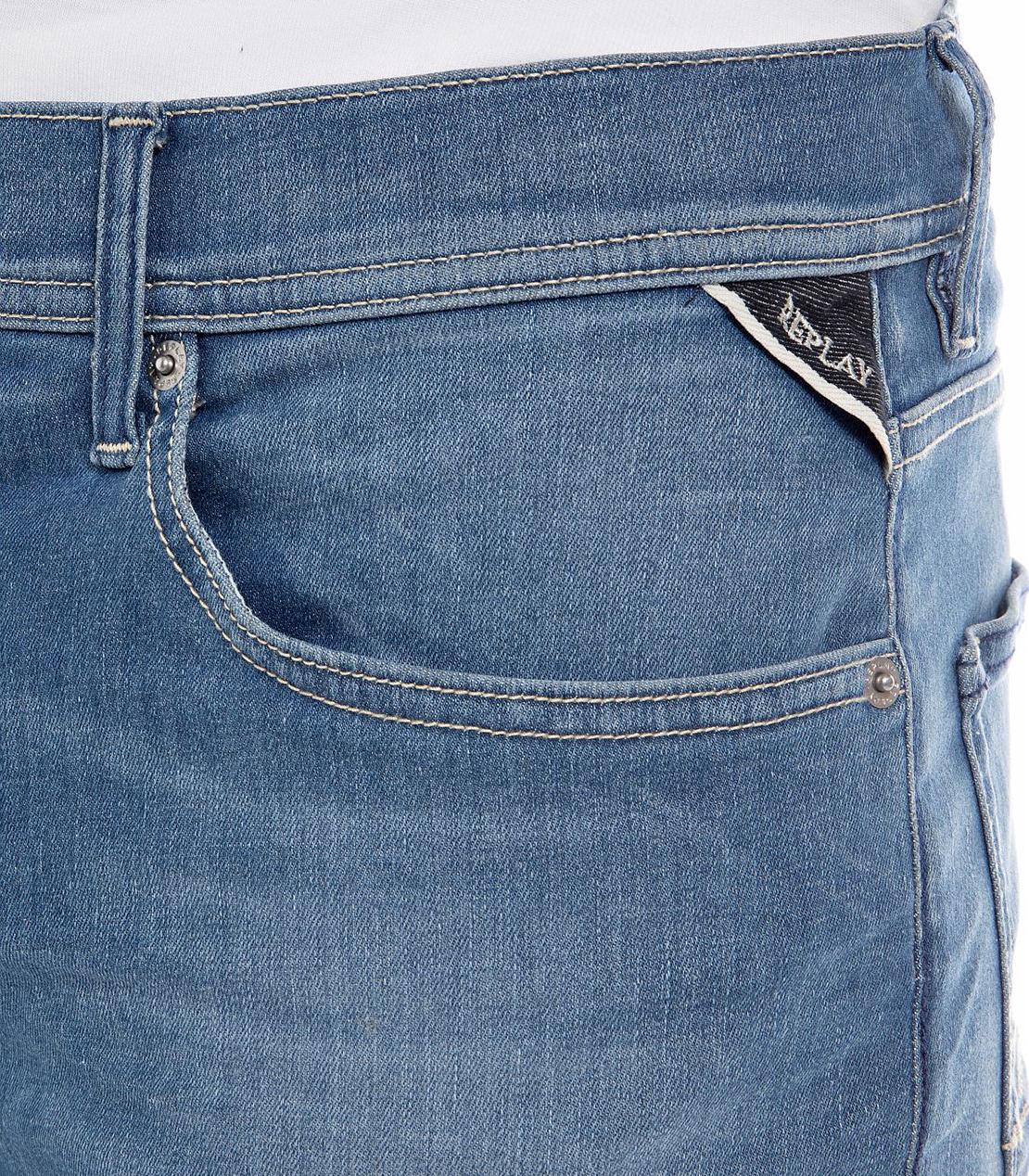 テーパード Hyperflex リサイクル360°デニムショーツ 詳細画像 ミディアムブルー 5